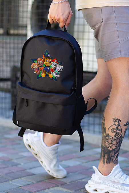 Casual Schulrucksack für Jungen mit Print Puppy Patrol schwarz - #8055300