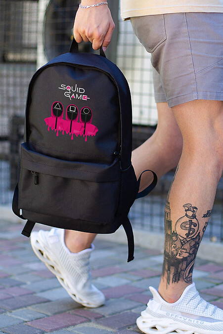Casual Schulrucksack für Jungen mit Squid Game Print Schwarz - #8055306