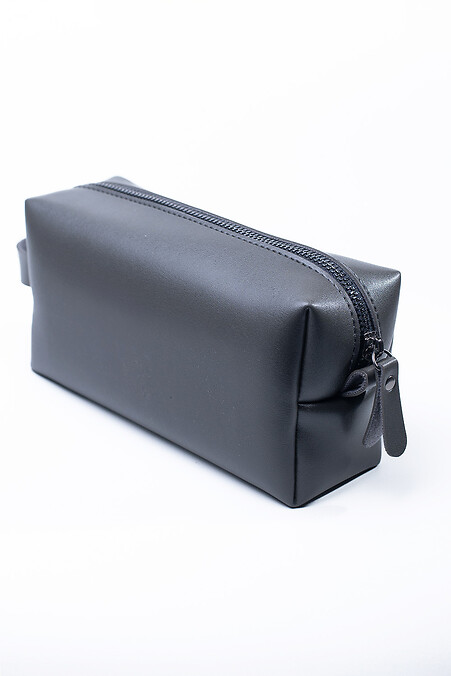 Gray eco-leather cosmetic bag - #8046309