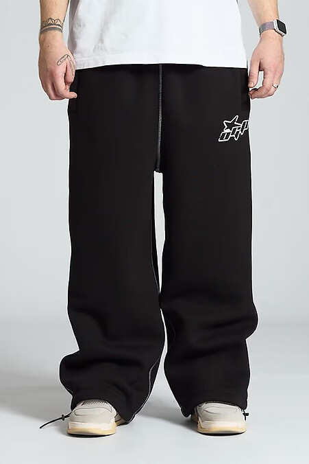 Horned Oversized Sweatpants Black - #8043310