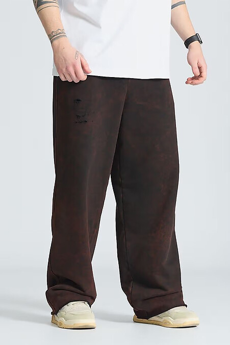 Men's Oversized Shamble Black Sweatpants - #8043311