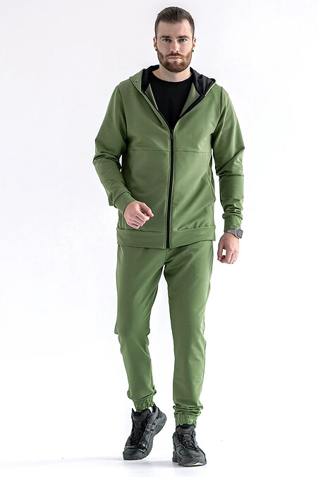Herren-Trainingsanzug mit Reißverschluss Sport 2 Khaki - #8034314
