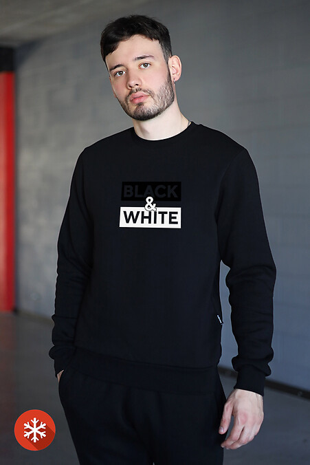 Warmes Sweatshirt BLACK&WHITE - #9001318