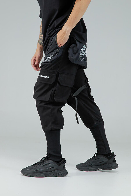 Men's trousers Hessan black. Trousers, pants. Color: black. #8037323