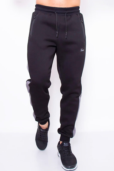 Warme Herrenhose Restrain Line 3 Schwarz (graue Streifen) - #8034324