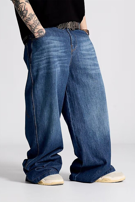 Herren Oversized Skater Jeans Blau - #8043327
