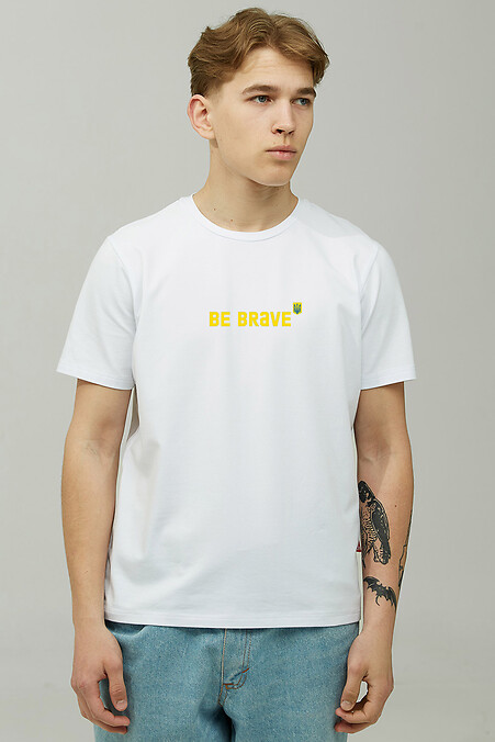 T-Shirt BE BRAVE. T-Shirts. Farbe: weiß. #9000332
