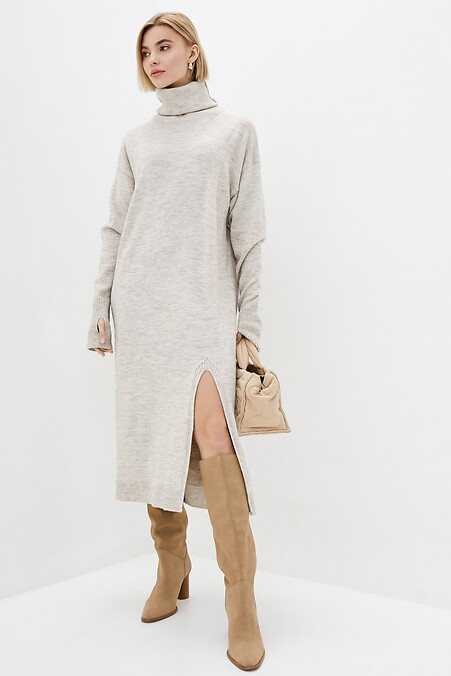 Women's winter dress. Dresses. Color: beige. #4038334