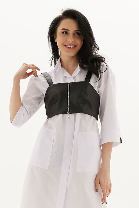 Oberteil aus Öko-Leder SINDI schwarz - #3042335