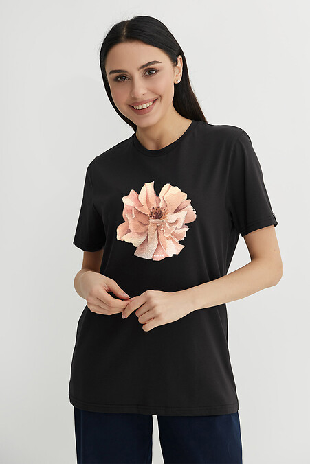 Koszulka Magnolia. T-shirty. Kolor: czarny. #9001355