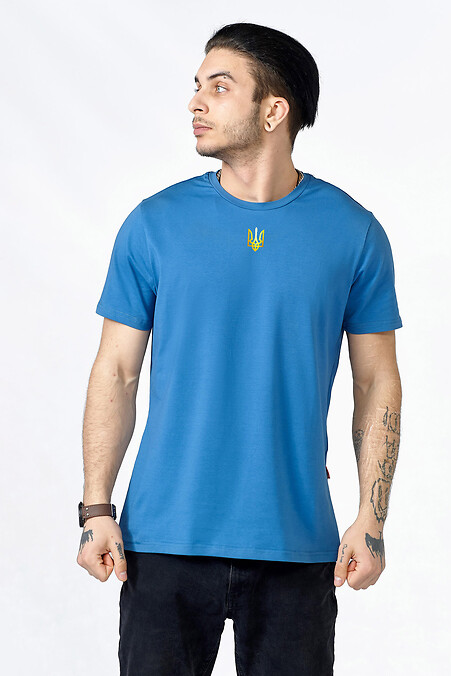 Koszulka PŁASZCZ ZŁOTA. T-shirty. Kolor: niebieski. #9001363