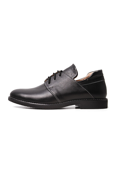 Черные классические кожаные туфли на низком ходу - #4205370
