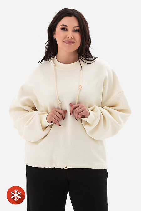 Sweatshirt in Ecru - #3043372