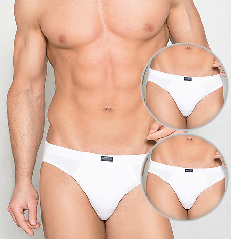 Briefs for men (2 pcs.). Underpants. Color: white. #2011380