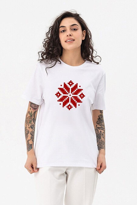 Koszulka Wyszywanka. T-shirty. Kolor: biały. #9001382