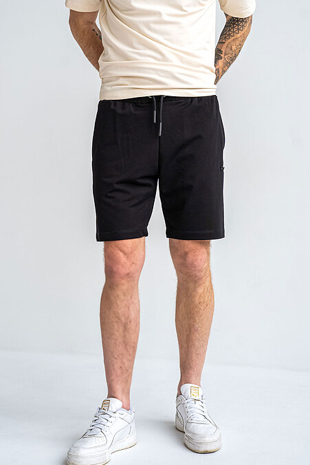 Herren-Strickshorts BASKET schwarz - #8034387