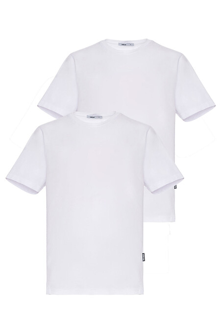Комплект 2-х базовых футболок.. Футболки, майки. Цвет: белый. #9001388