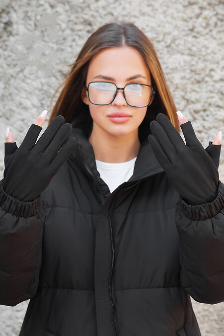 Fingerlose Touch-Winterhandschuhe für Damen.. Handschuhe. Farbe: das schwarze. #8049399
