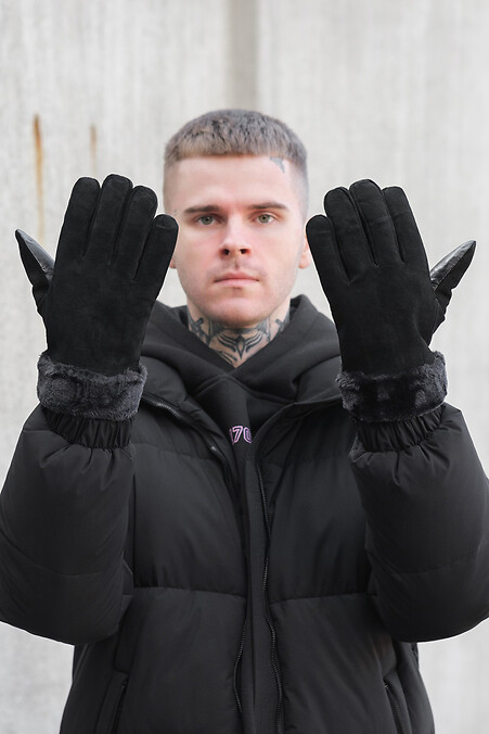 Men's Winter Suede Gloves Shield - #8049400
