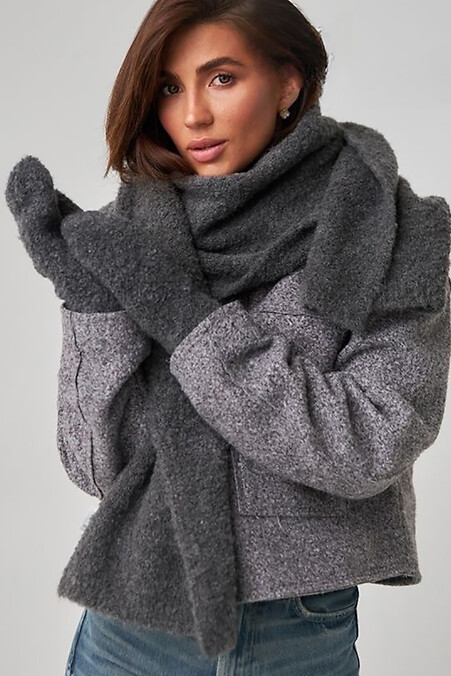 A bouffled scarf of dark gray color - #4496401