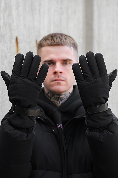 Herren-Daunen-Winterhandschuhe Thermax. Handschuhe. Farbe: das schwarze. #8049402