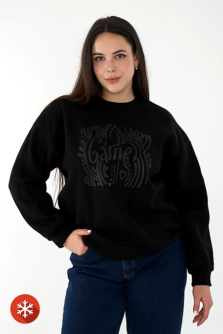 Warme Fleecejacke WENDI mit Aufdruck - #9001402