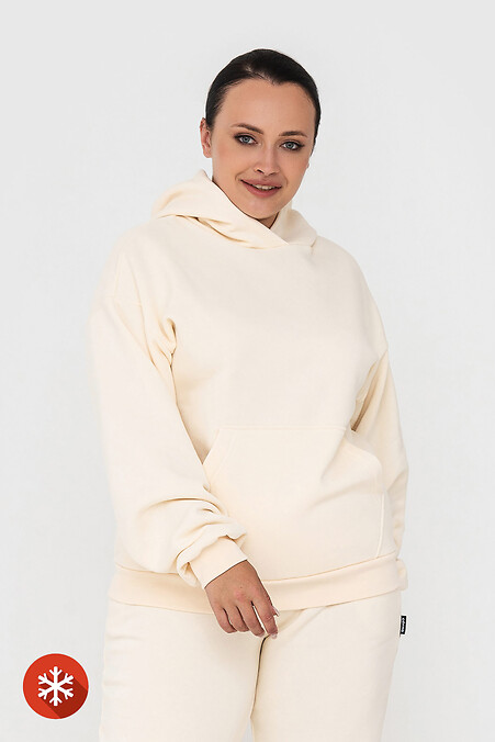 Padded hoodie KAMALA. Sportswear. Color: white. #3041405
