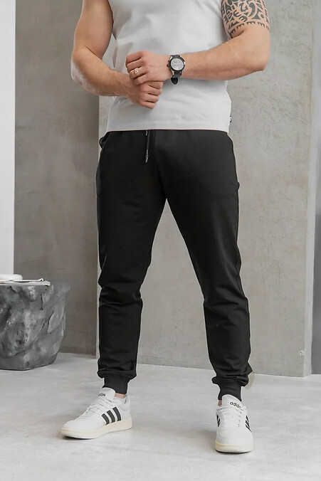 Herren-Sporthose mit Bündchen für die Übergangszeit Simple Sport Schwarz - #8034414