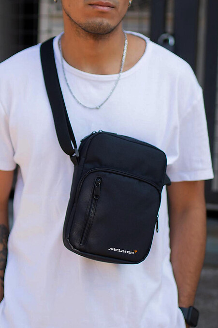 Men's Messenger Bag Shoulder Pouch with McLaren Print Black - #8055416
