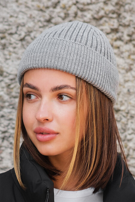Women's insulated beanie hat docker Gvido. Hats, berets. Color: gray. #8049421