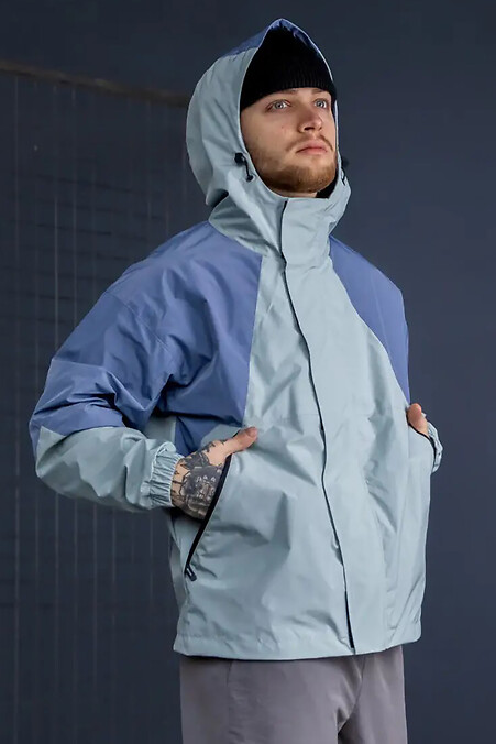 Blaue Windjacke für Herren - #8031424