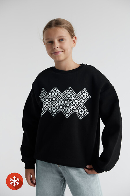 Sweatshirt DARR "Vyshyvanka". Sweatshirts, sweatshirts. Color: black. #9000432