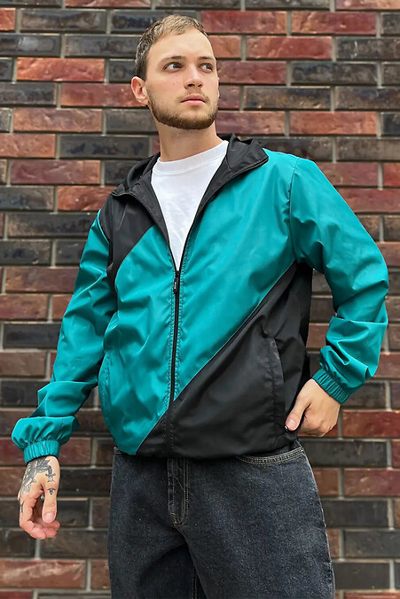 Men's windbreaker dark green - #8031440