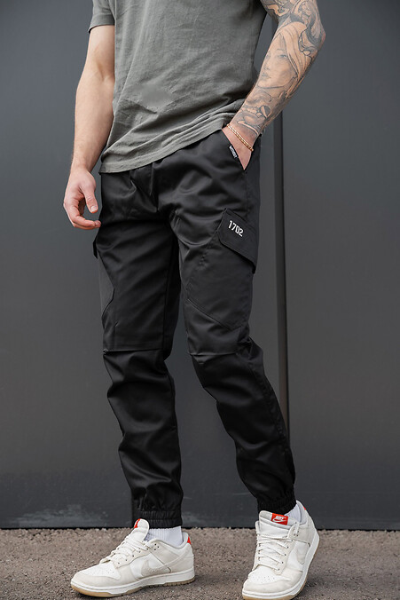Herren-Strick-Cargohose ohne Bayraktar 27 Schwarz - #8056441