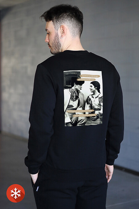 ROBERT insulated sweatshirt on fleece "Love" - #9001443