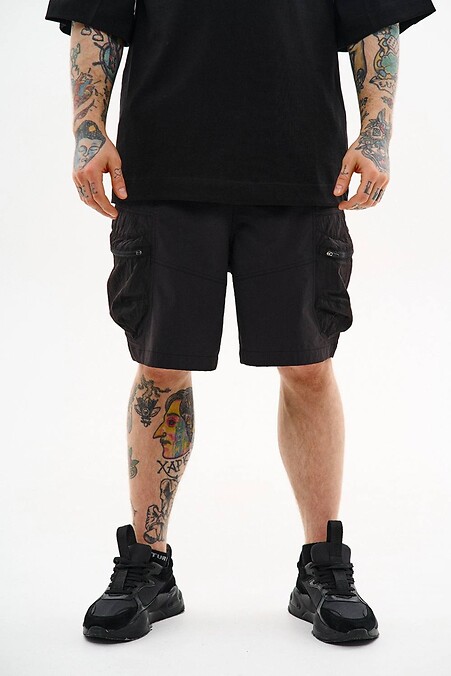 Cherokee Black Nylon Cargo Shorts - #8037447