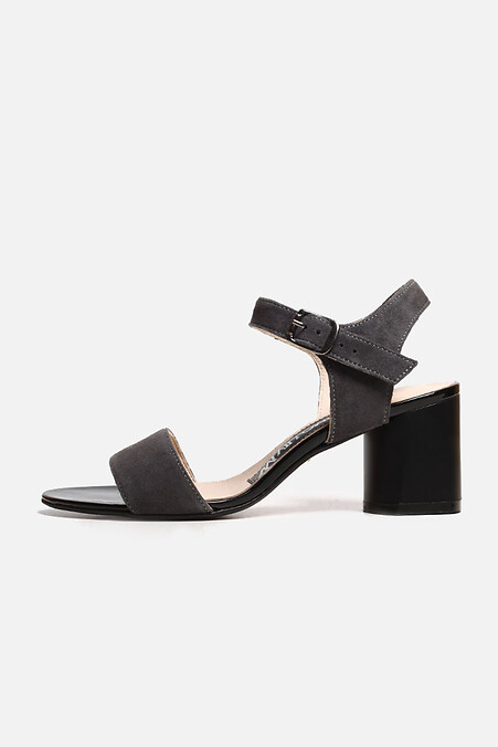 Suede sandals. Sandals. Color: gray. #4205456