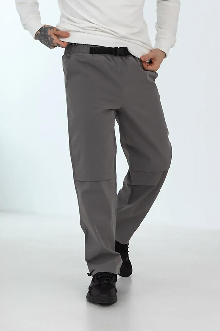 Men's pants with fastex Stone gray color - #8031456