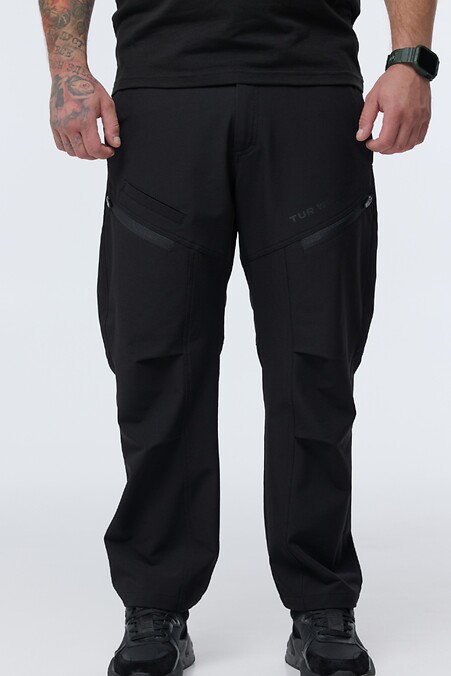 Apache nylon cargo with zip pockets, black - #8037457