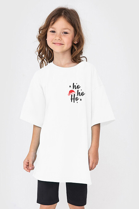 White T-shirt KIDS "Ho-ho-ho" - #9001467