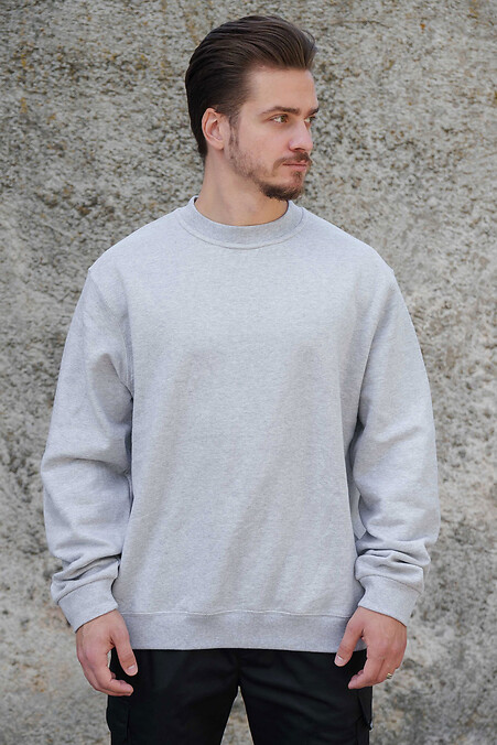 Übergroßes, isoliertes Fleece-Sweatshirt für Herren Solo Grau - #8055469
