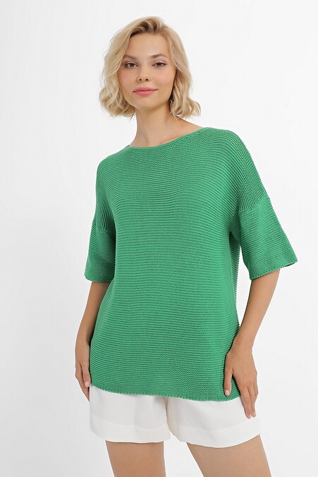 Джемпер жіночій. Кофти і светри. Колір: зелений. #4038477