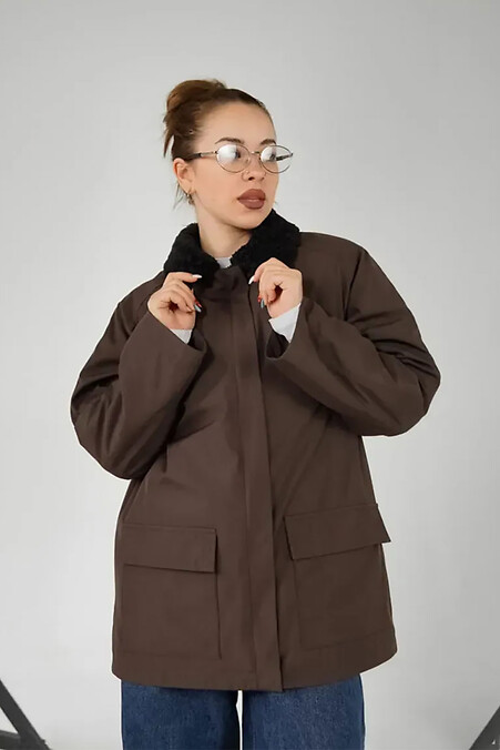 Olvian women's jacket, brown - #8031481