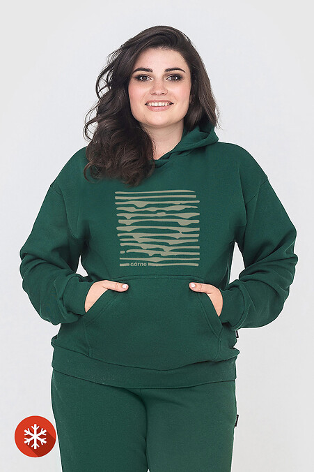 Insulated hoodie KAMALA Striped Heart - #9001481