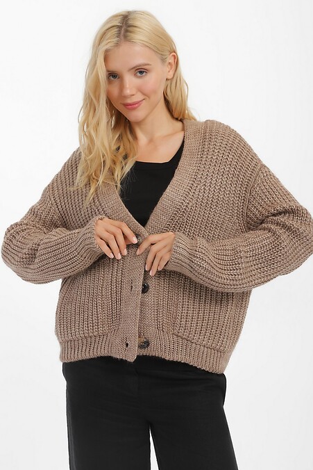 Female cardigan. Jackets and sweaters. Color: beige. #4038483