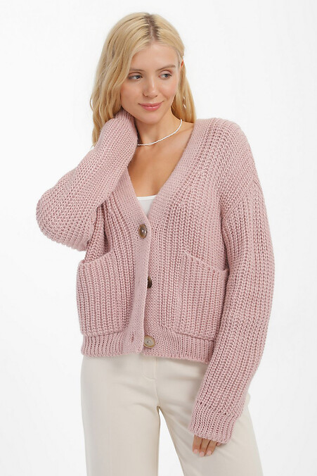 Кардиган женский. Кофты и свитера. Цвет: розовый. #4038486