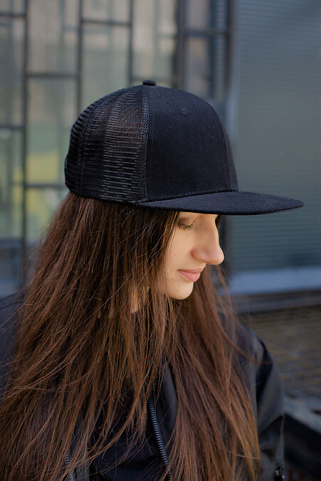 Snapback Cap Mesh Schwarz. Hüte, Baskenmützen. Farbe: das schwarze. #8048487