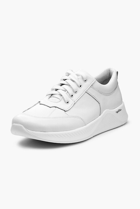Мужские кожаные кроссовки. Кросівки. Колір: білий. #4205494