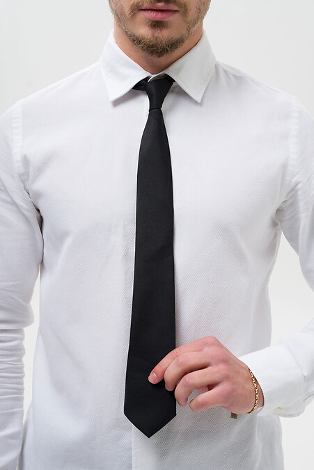 Men's Narrow Classic Tie Castle Black - #8055494