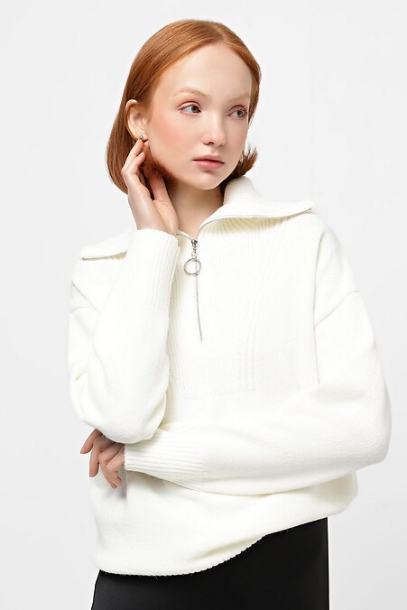 Biały sweter. Kurtki i swetry. Kolor: biały. #4038509